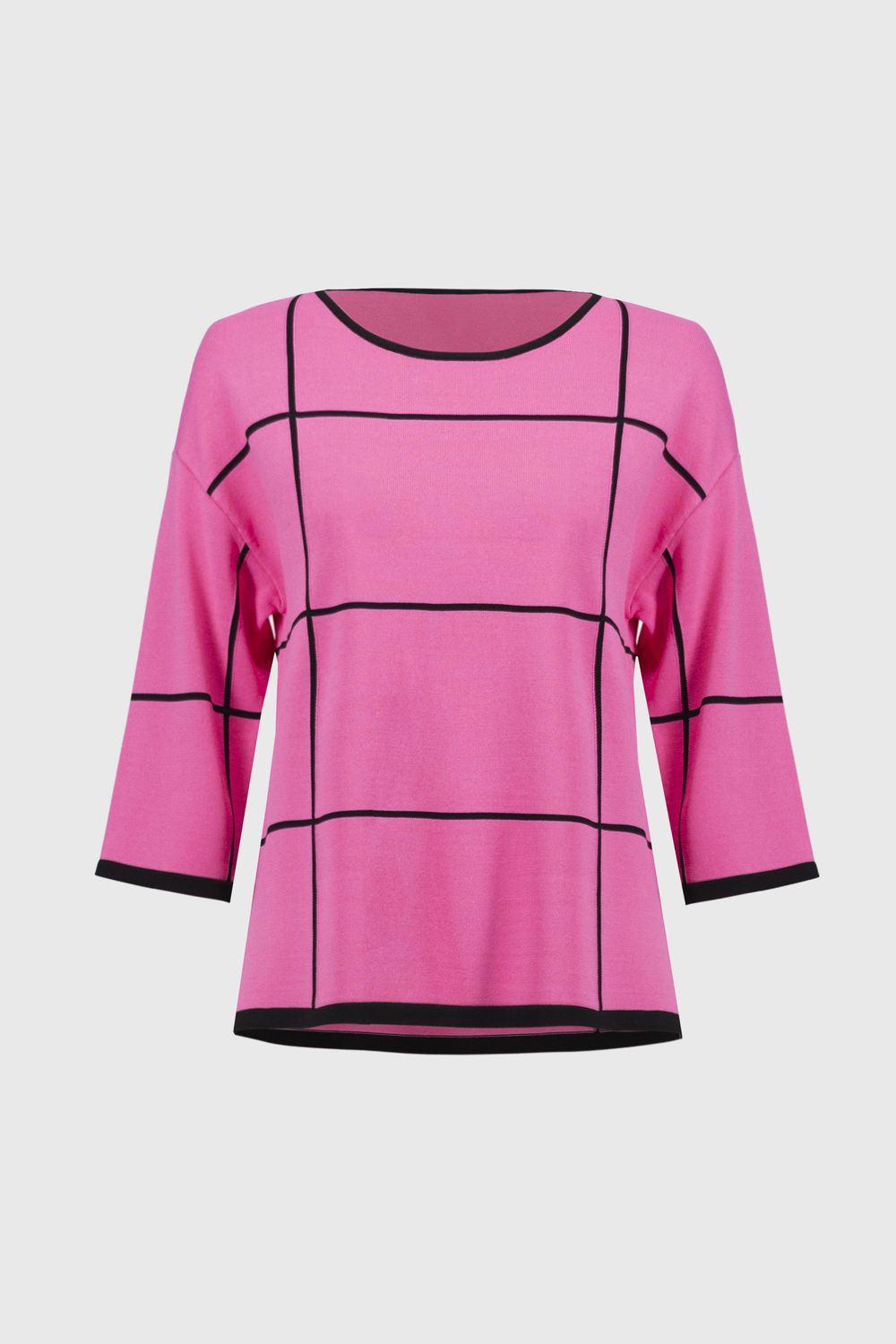Plaid Sweater Knit Pullover 251918, Color: Vanilla Bean/Black, Size: S