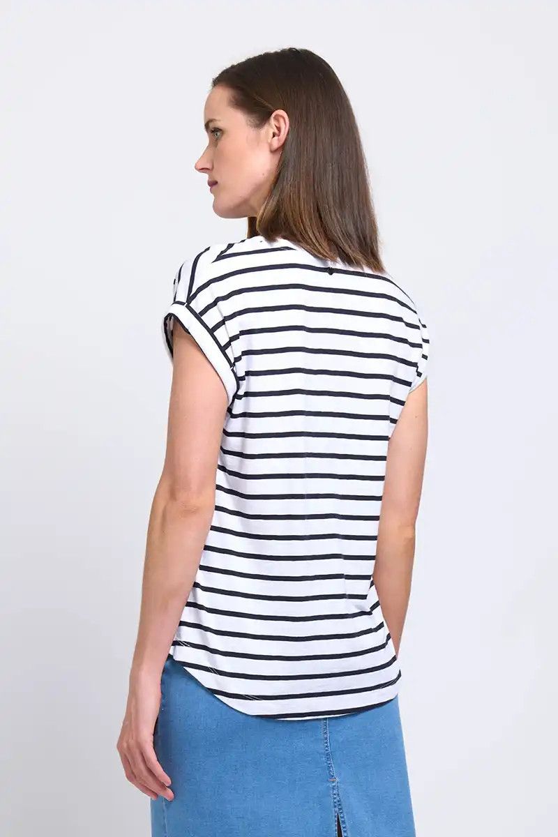 Roll Play Tee 7950, Color: Breton Stripe, Size: XS