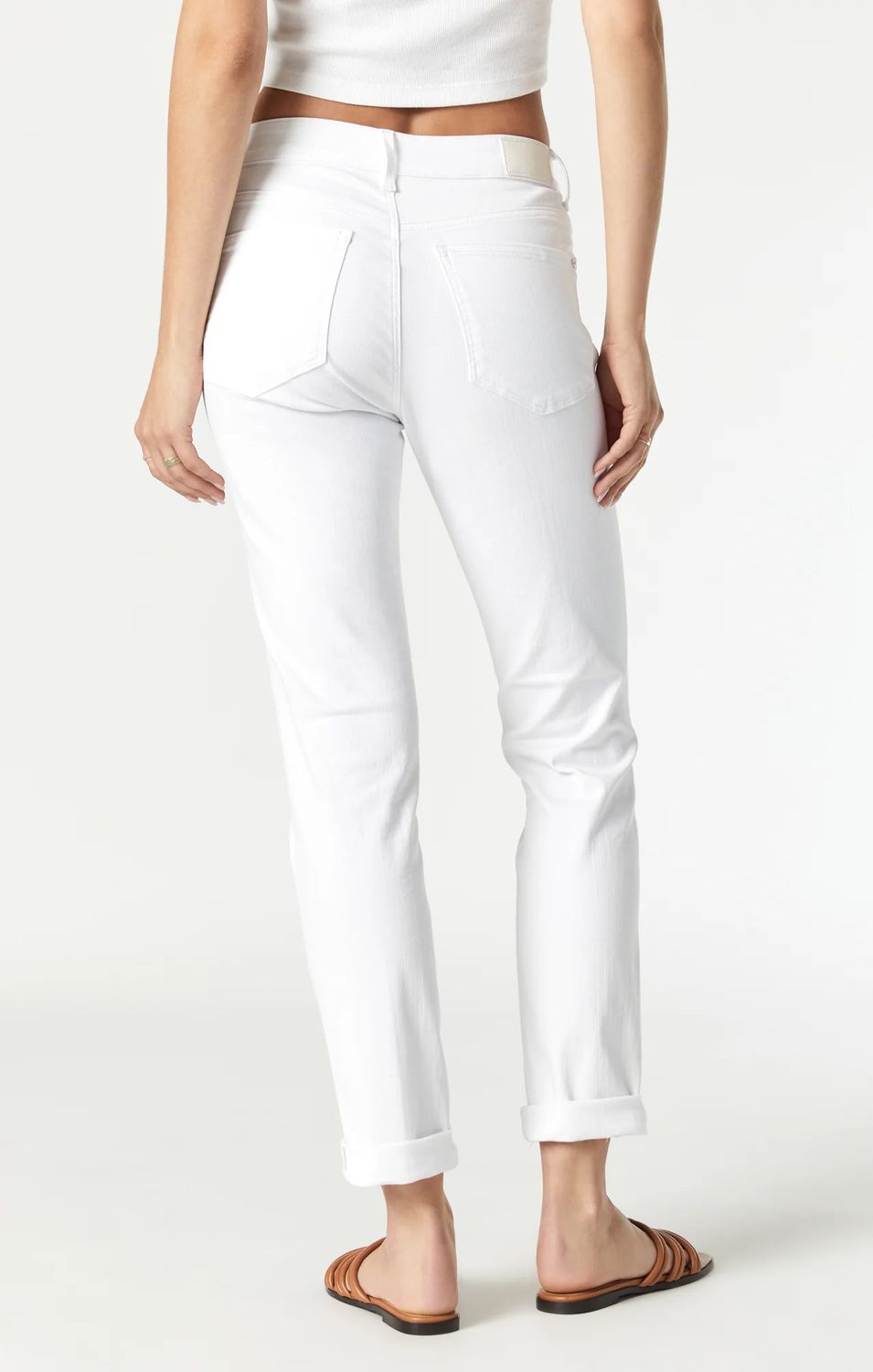 Kathleen Slim Boyfriend M101114-83393, Color: White Feather Blue, Size: 25