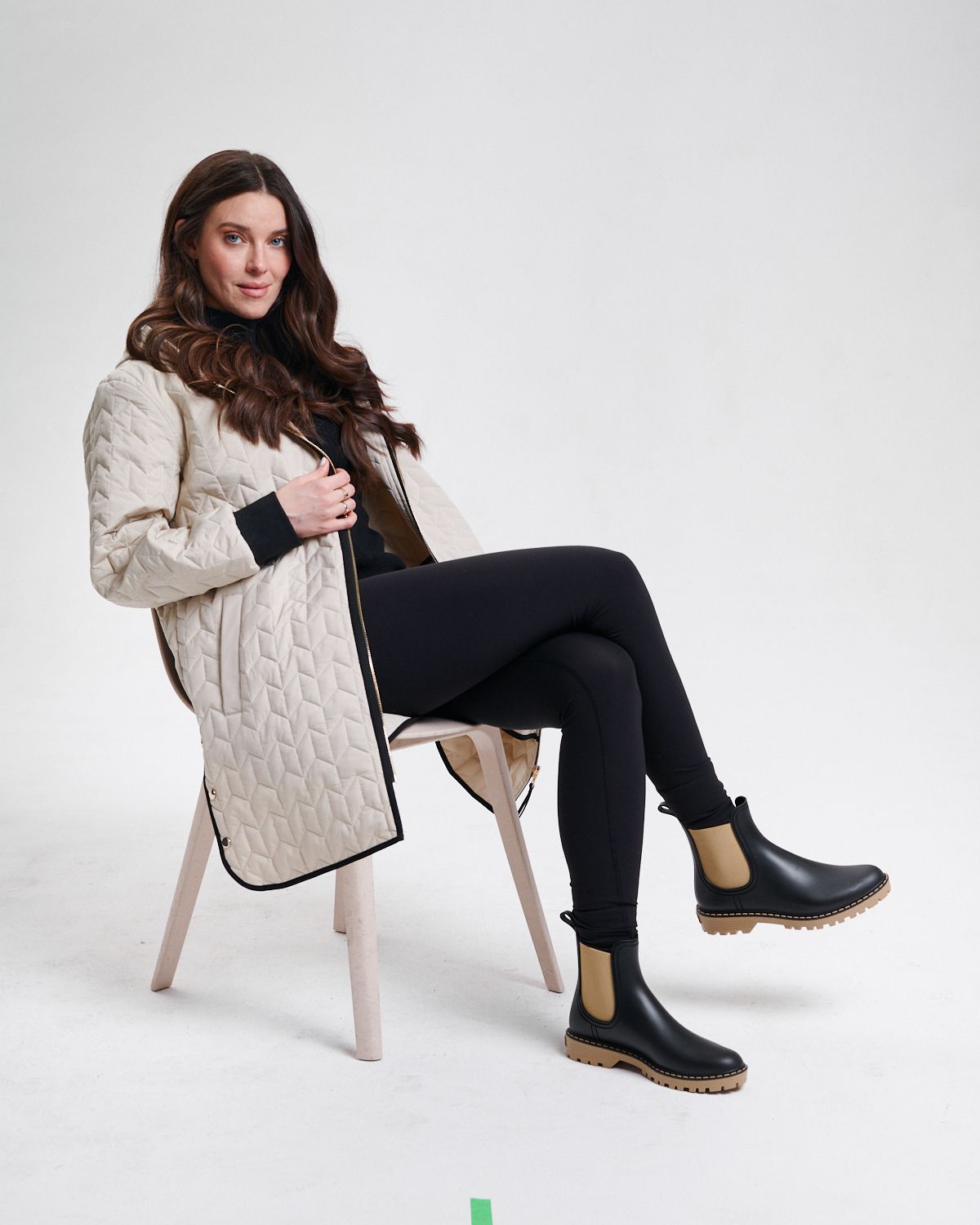 Hooded Puffer Coat 8135-333, Color: Oyster, Size: XS