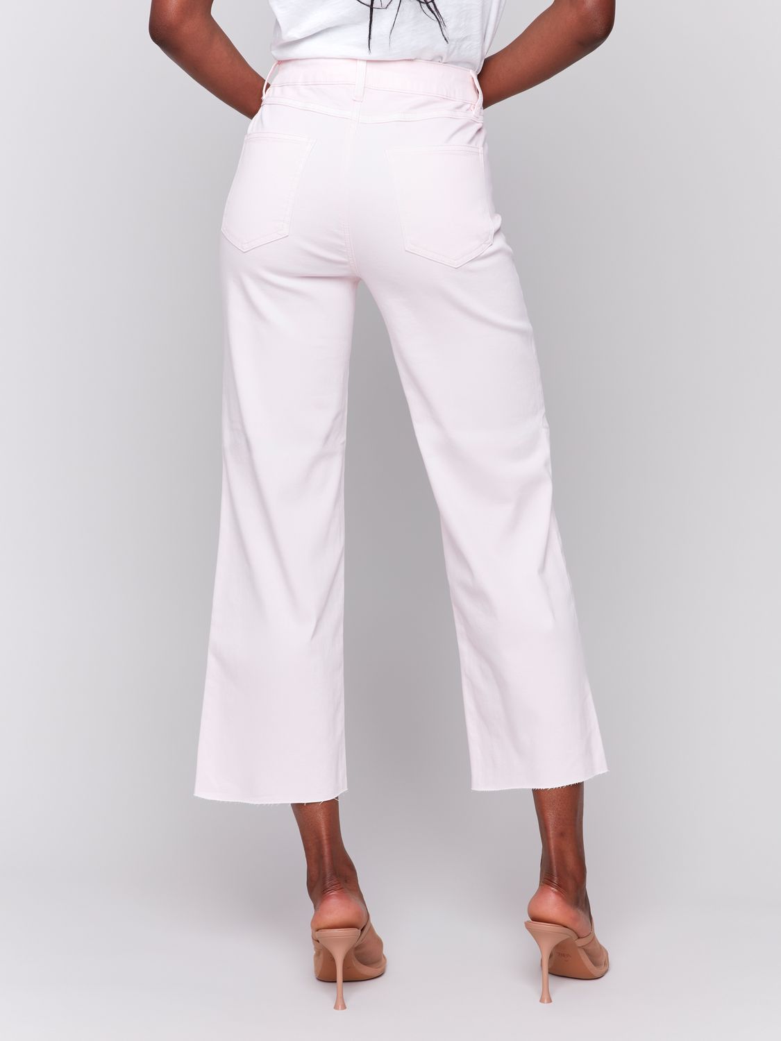 Raw Edge Wide Leg Pant C5497R/618A, Color: Petal, Size: 2