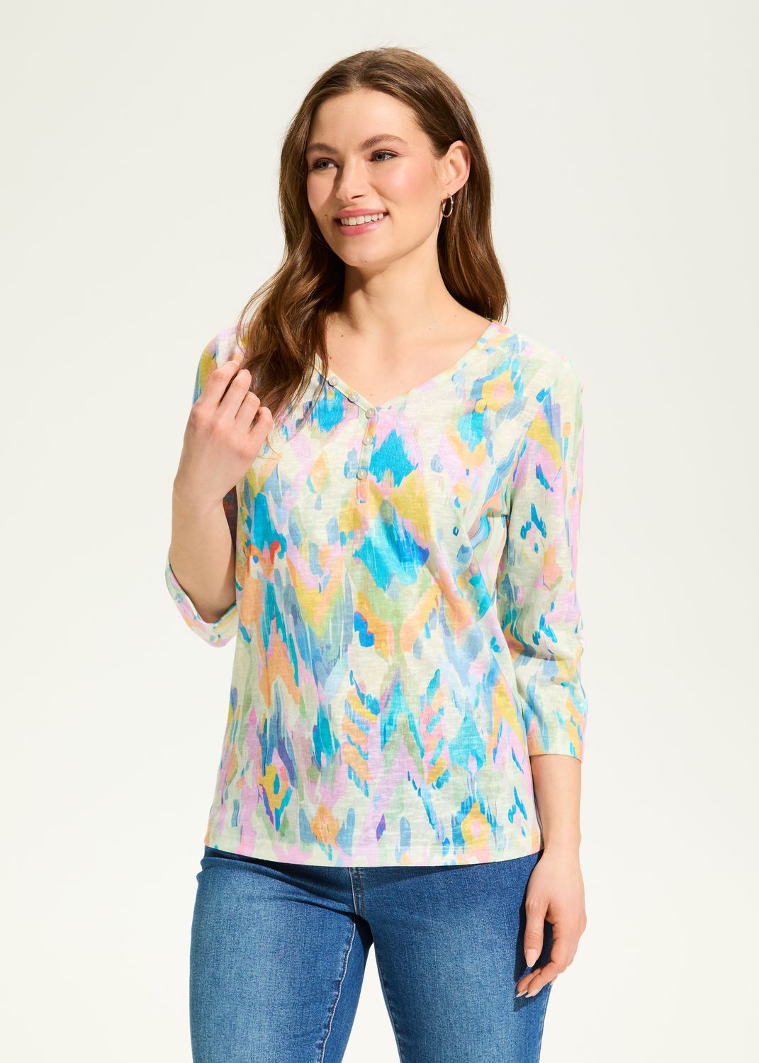 Definitely Notch Neck Top 3722451, Size: S