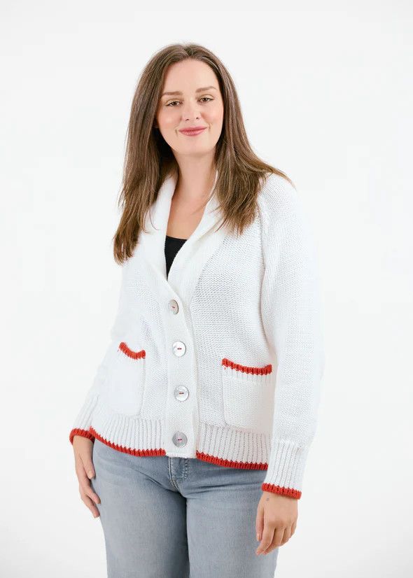 Seaside Cardigan 5471, Color: White, Size: S