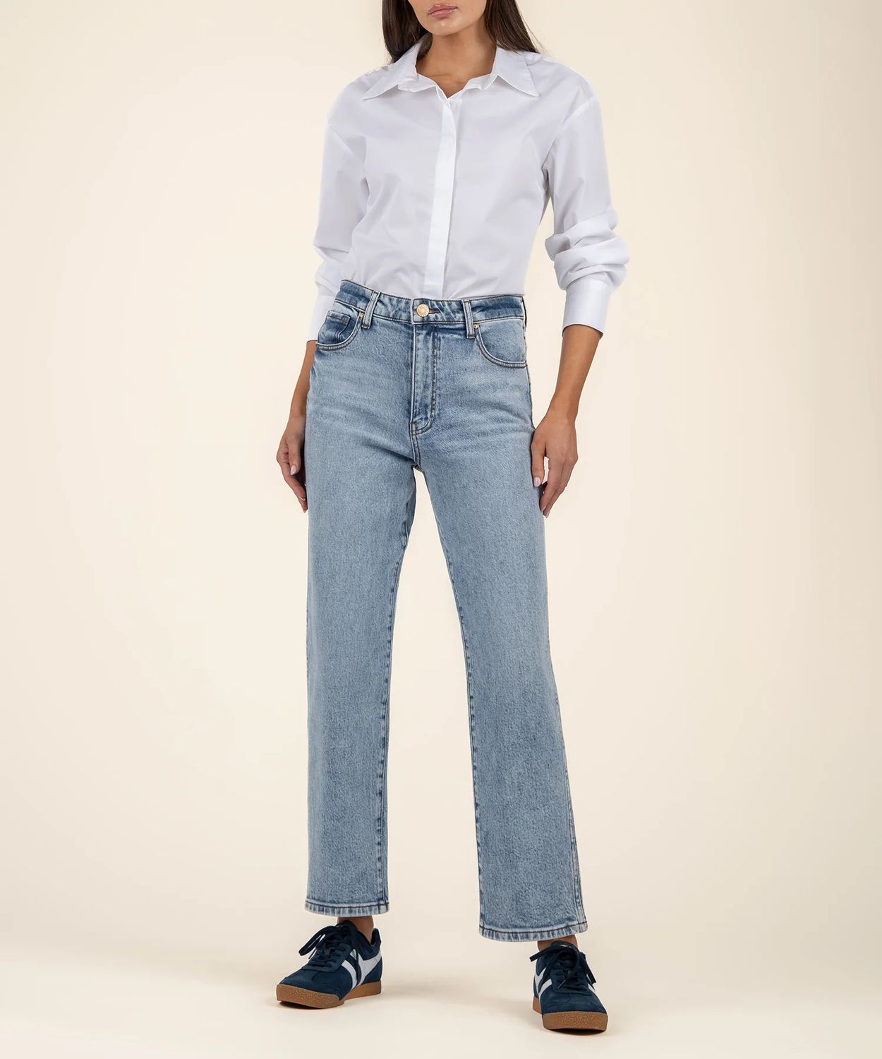 Melissa High Rise Straight Leg KP2140MA1, Color: Steadfast, Size: 4