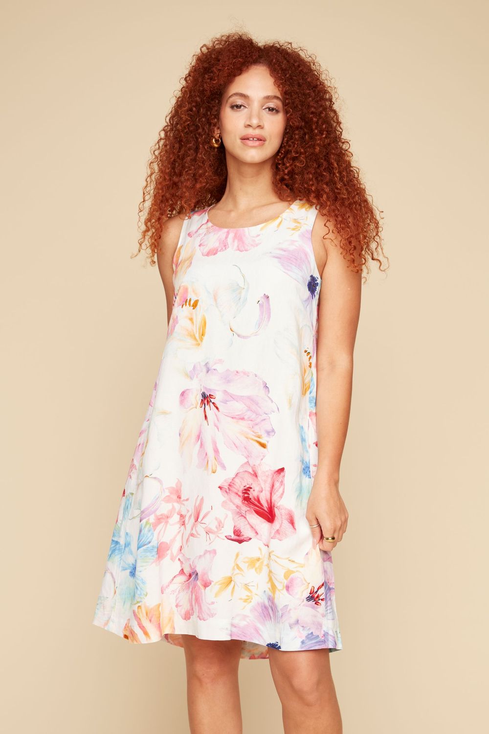 Woven Dress R4342L E2151P, Color: Multi, Size: XS