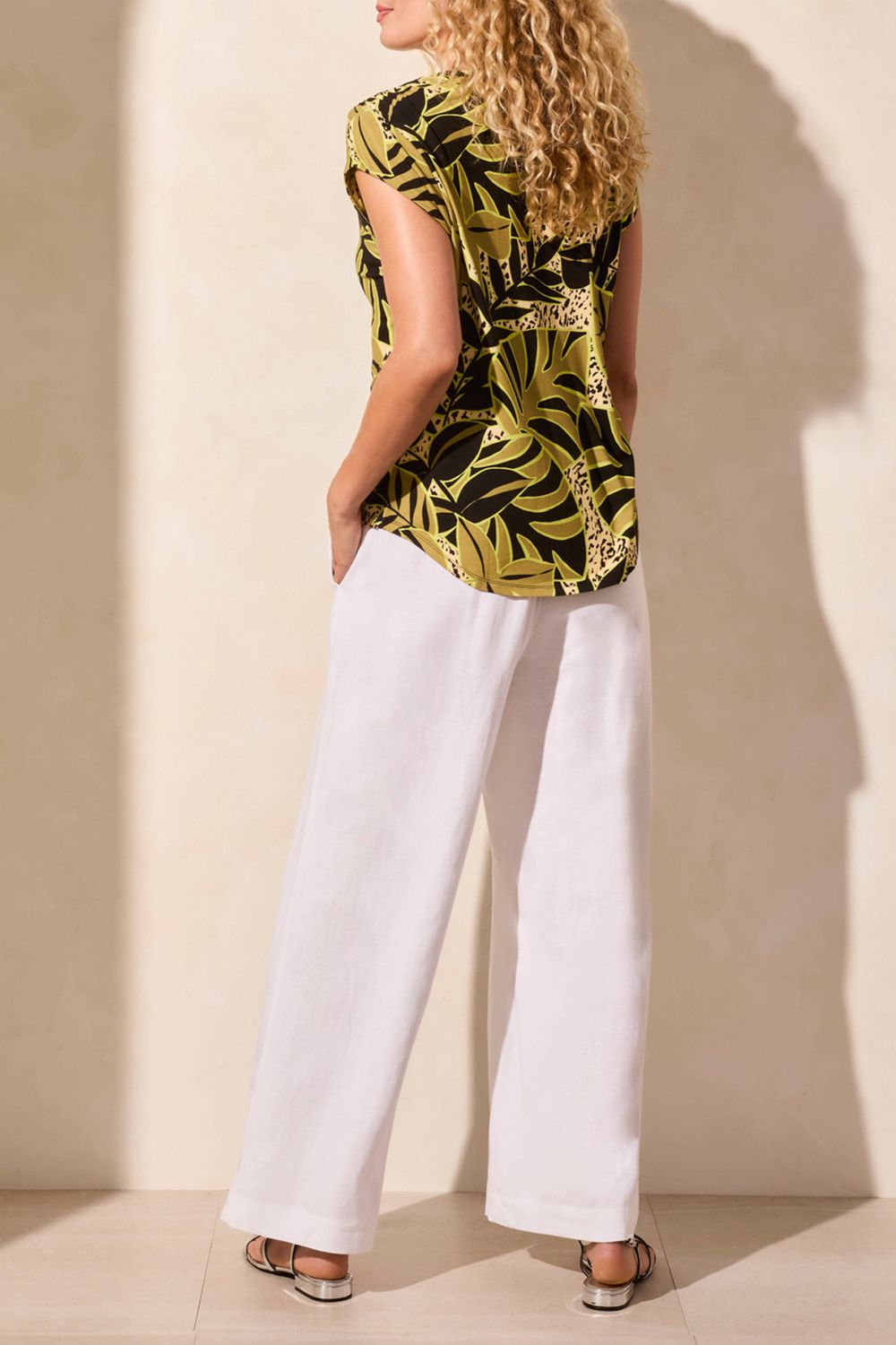 Cap Sleeve Top 2092O/3457, Color: Avocado, Size: S
