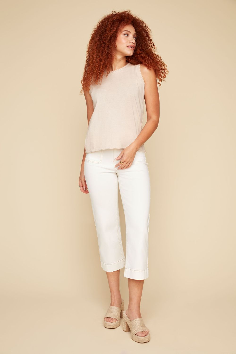 Woven Pant R10071  E2008S, Color: Cream, Size: 2