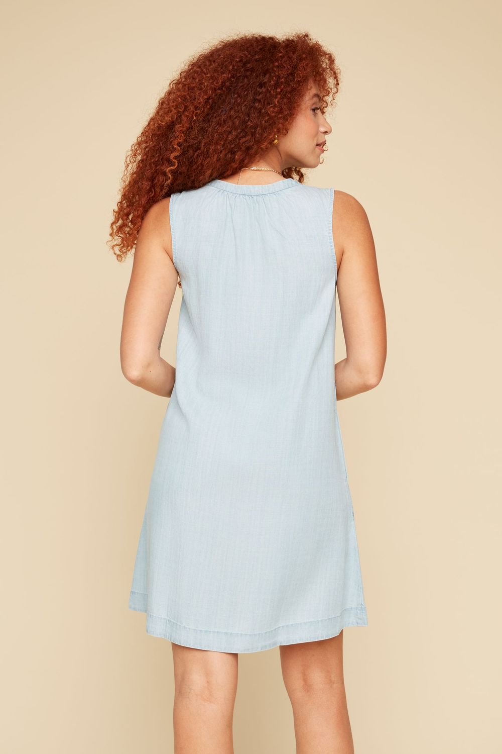 Woven Dress R4336 E2143, Color: Chambray, Size: XS