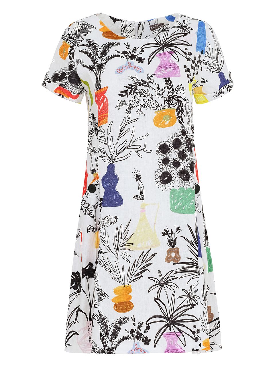 Linen Dress 25716, Size: S