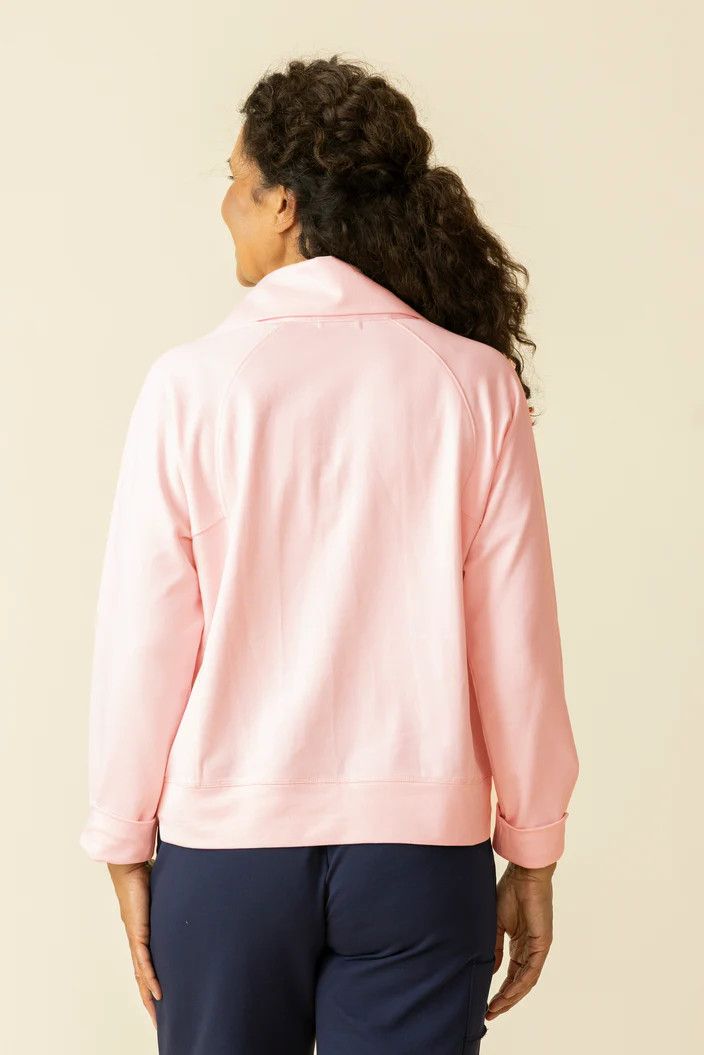 Fashion Quarter Zip H69334, Color: Carnation, Size: XS
