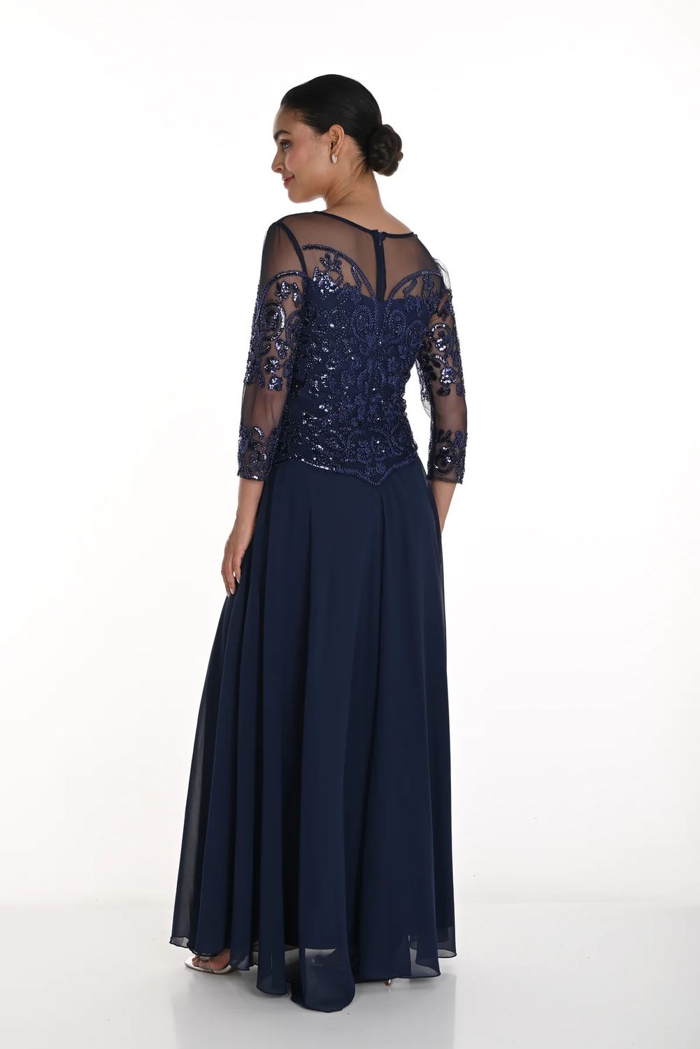 Woven Dress 258714, Color: Navy, Size: S