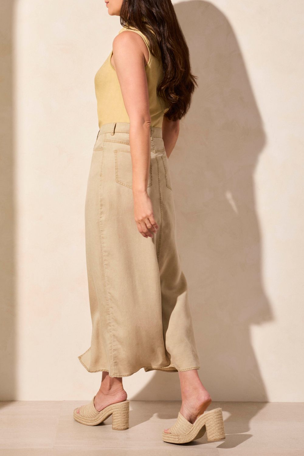 Flowy Full Length 5 Pocket Skirt 5766O/5244, Color: W Dustysand, Size: 4