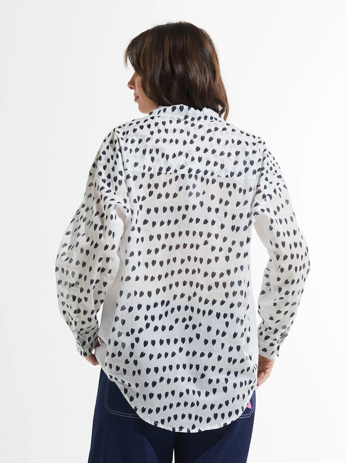 Cotton Voil Shirt, Style #ZP7468U, Color: White Love, Size: S
