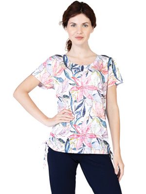 Top V8116, Color: Pink Multi, Size: S