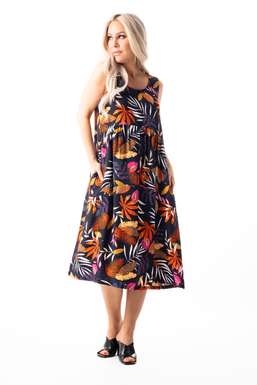 Dress 588-5015, Color: Navy Mix, Size: S