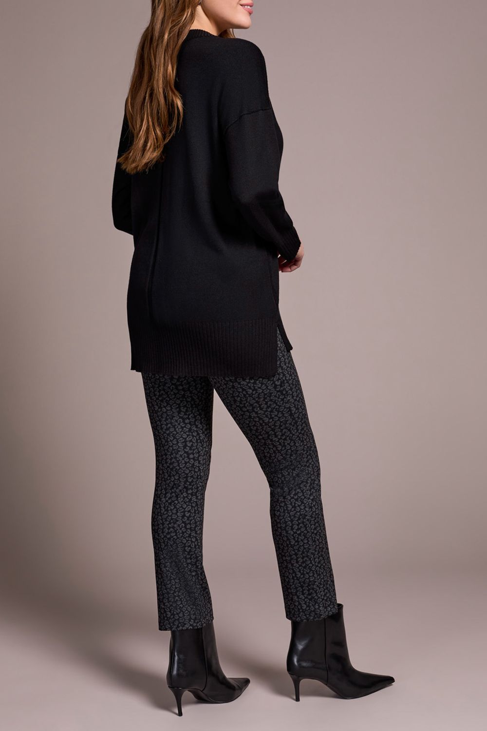 Crew Neck Tunic 2394O/8359, Color: Black, Size: S