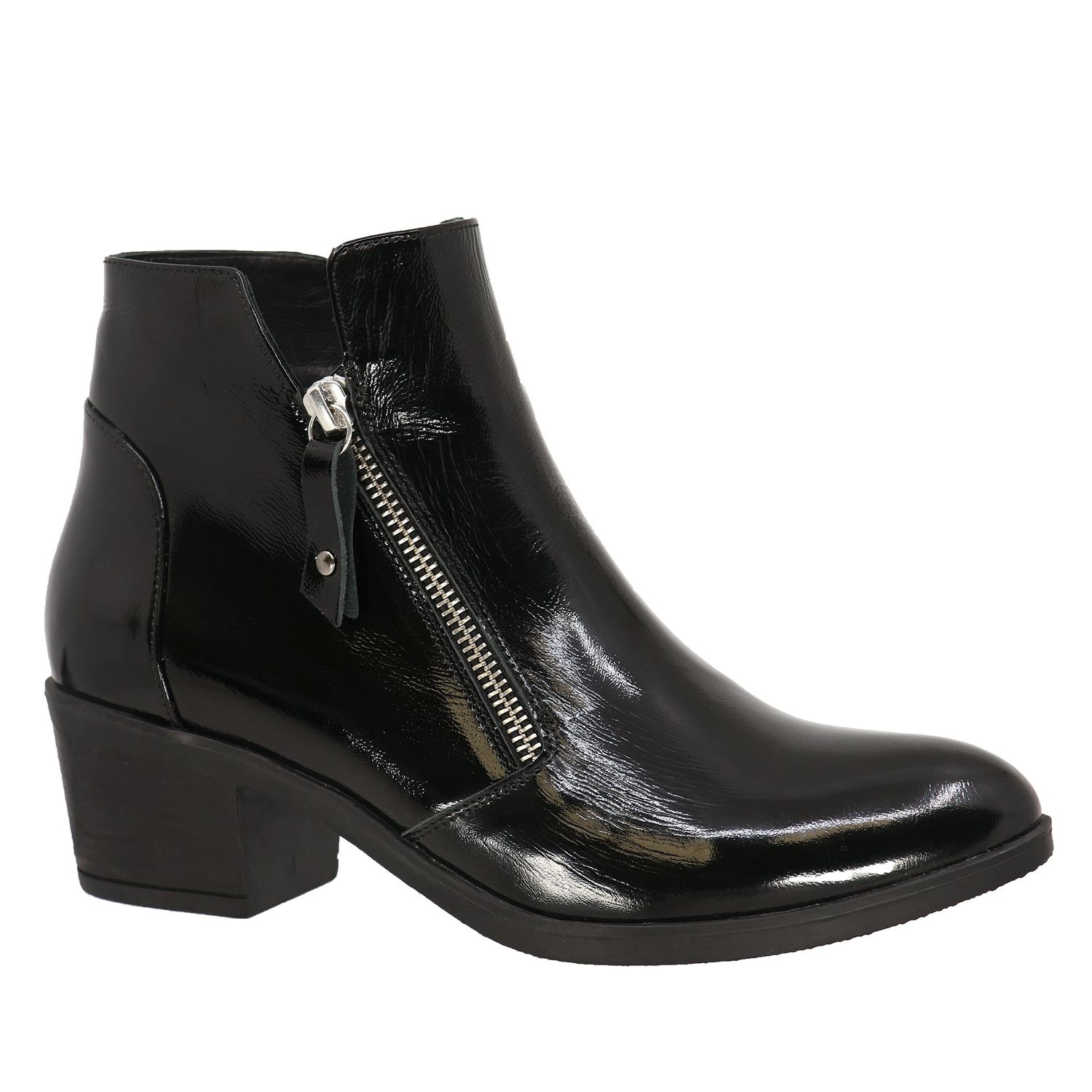 Olivia Leather Boot, Color: Black Patent, Size: 36