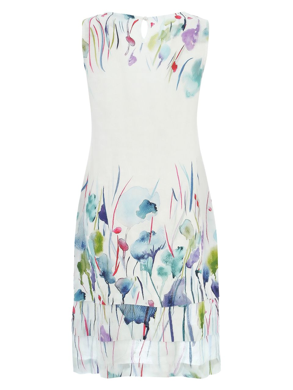 Linen Dress 25782, Color: White, Size: S