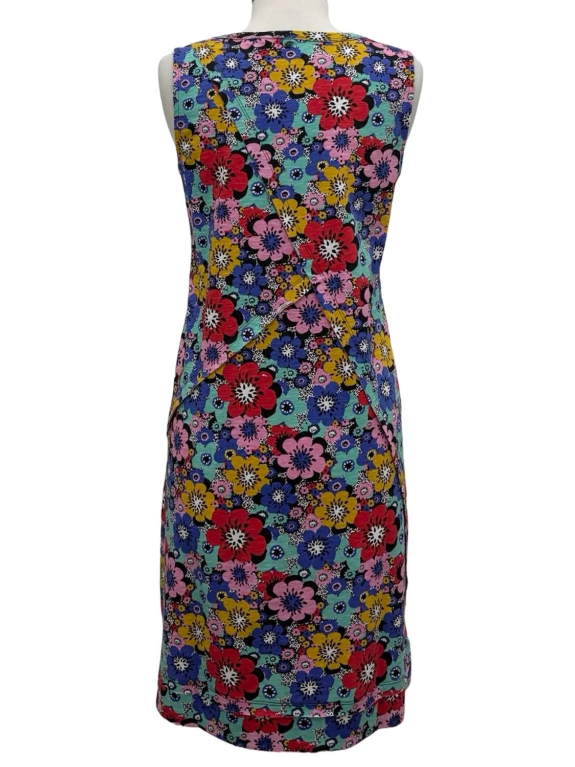 SLUB ANGLE TANK DRESS 8062, Color: Floral, Size: XS
