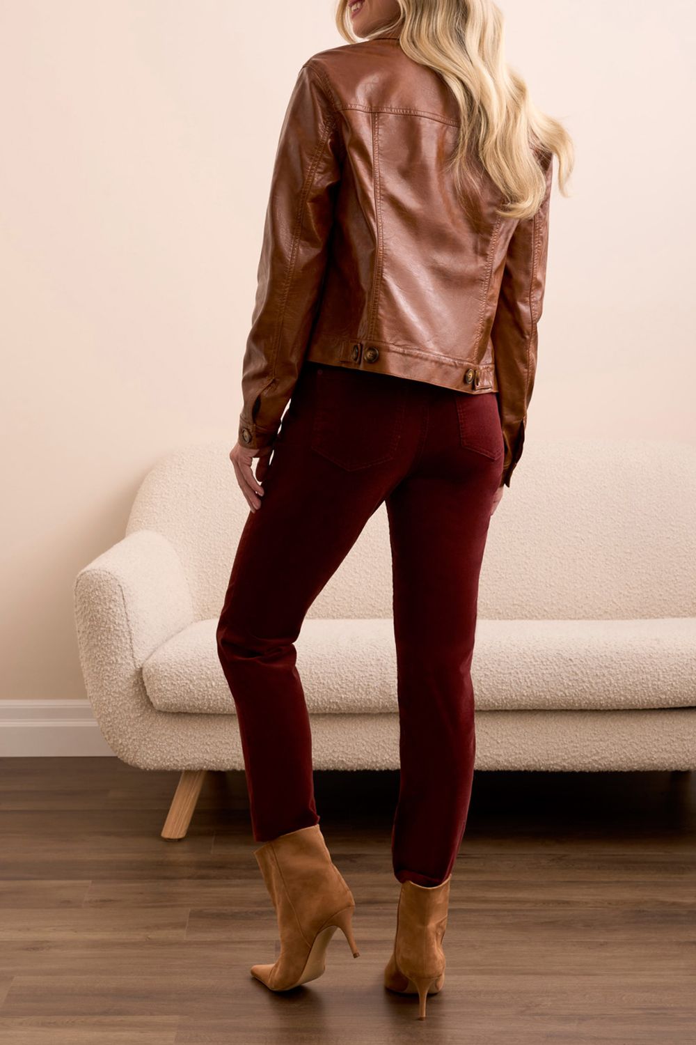 Button Front Jacket 5921O/5358, Color: Ginger Spice, Size: S