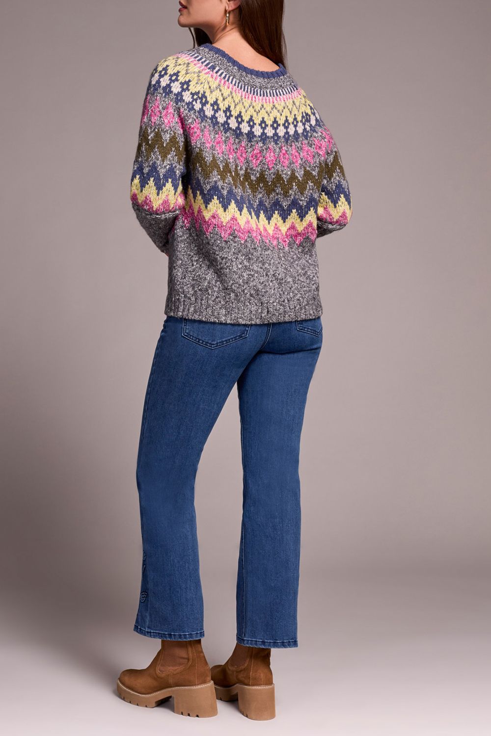 Mock Neck Sweater 1964O/1416, Color: Pink Flambe, Size: S