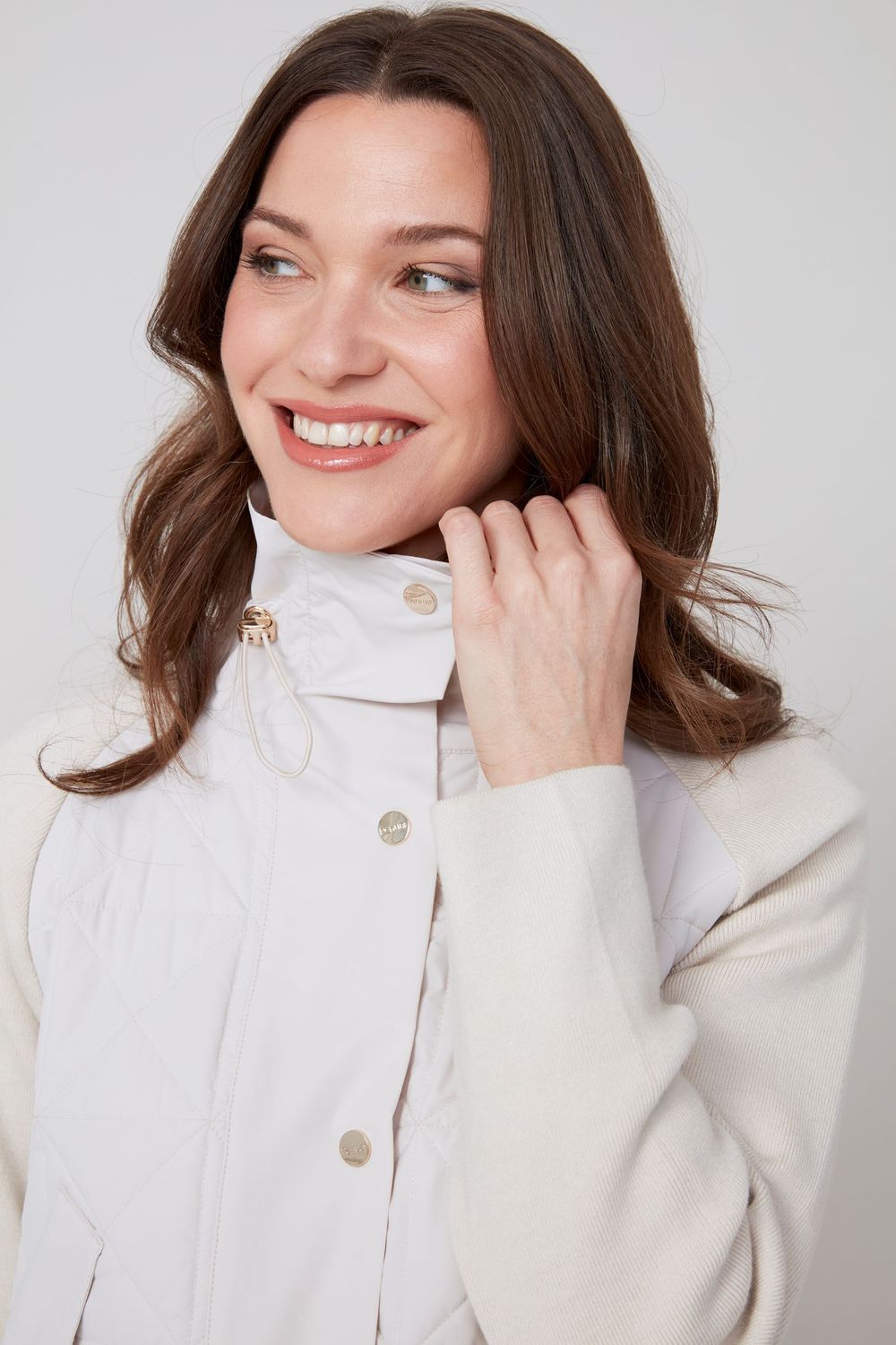 Woven Jacket R3886 E3018, Color: Oyster, Size: XS