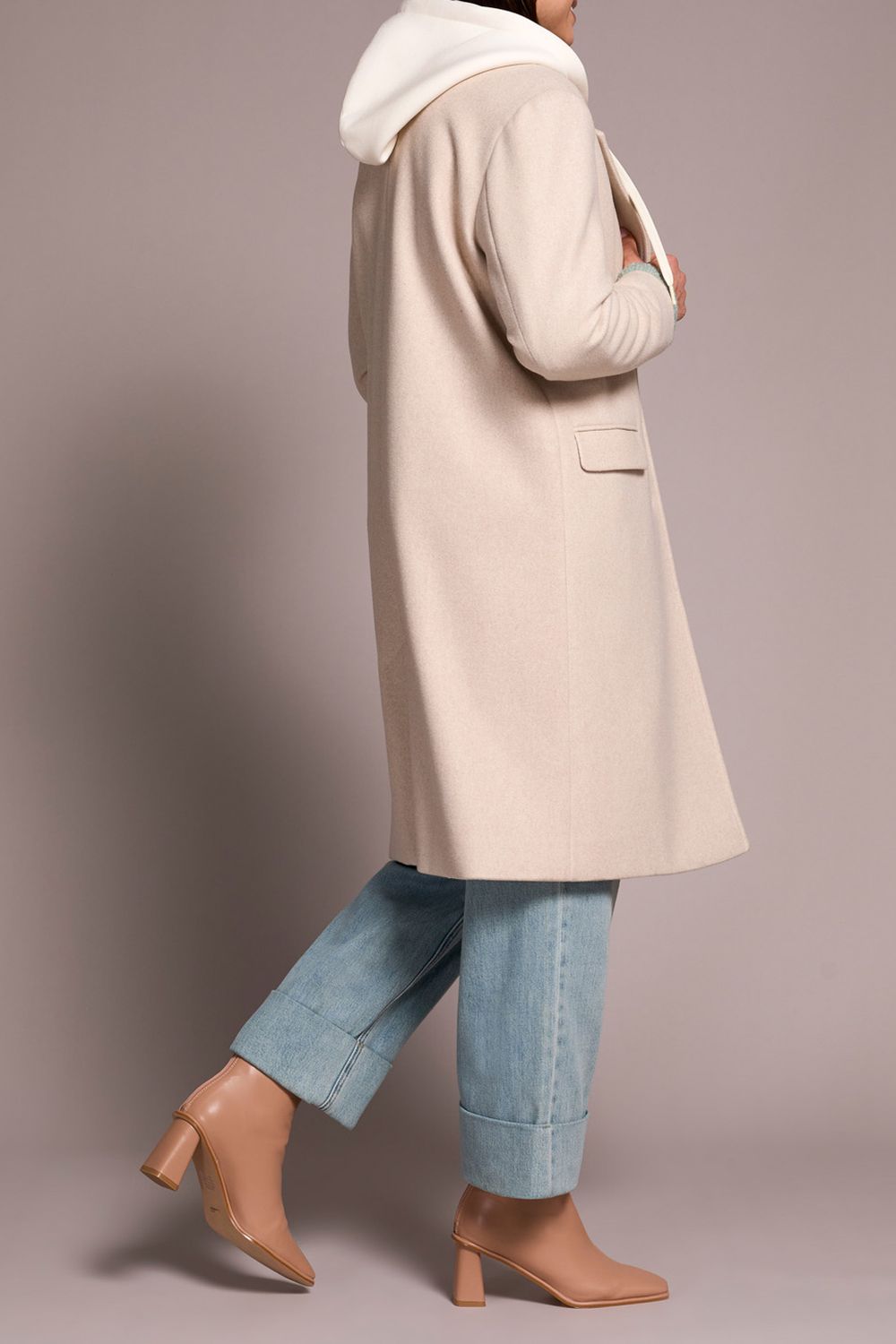 Car Coat With Fooler 5942O/5369, Color: Oatmeal, Size: S