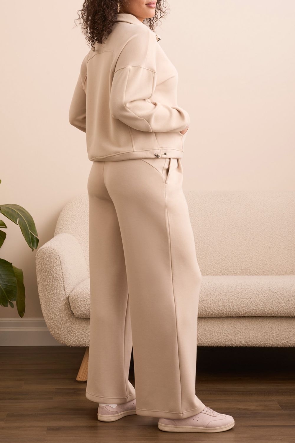 Mock Neck With Zipper 2236O/3390, Color: Sandstone, Size: XS
