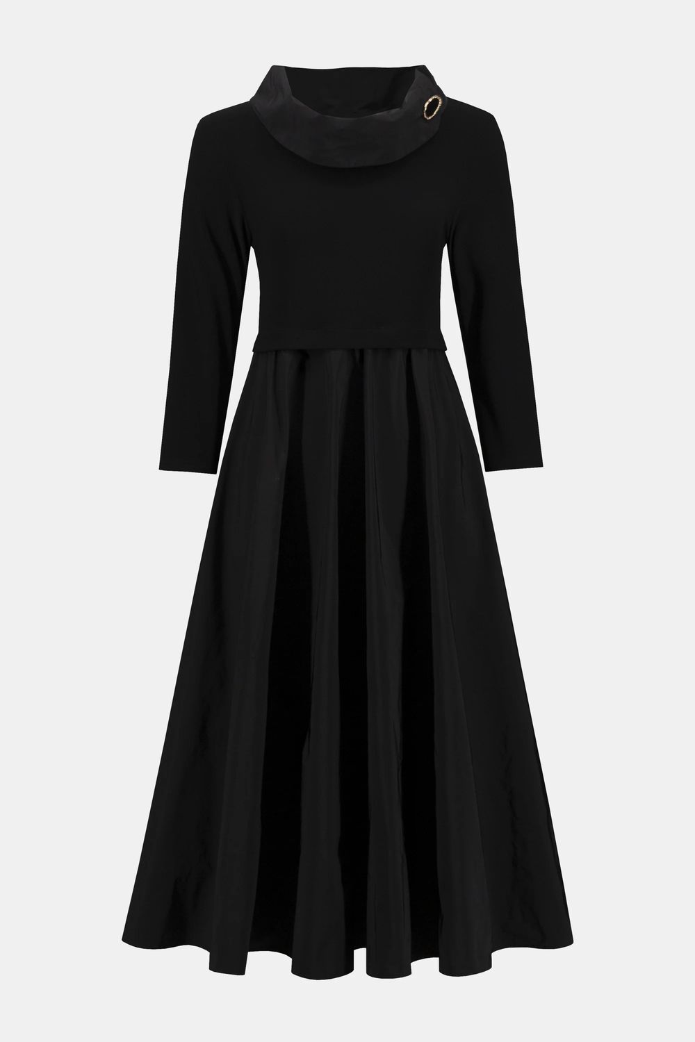 Silky Knit &amp; Memory Fit and Flare Dress 254207, Color: Black, Size: 8