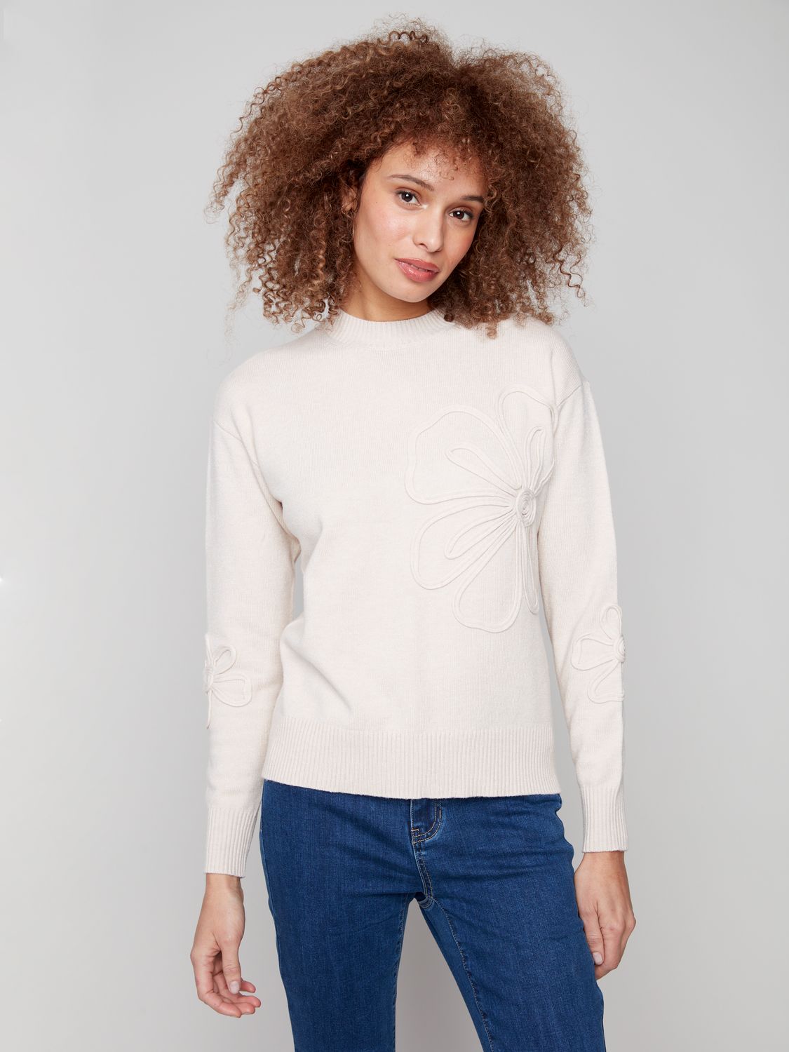 Drop Shoulder With Soutache Detail C2857/974A, Color: H Oat, Size: S