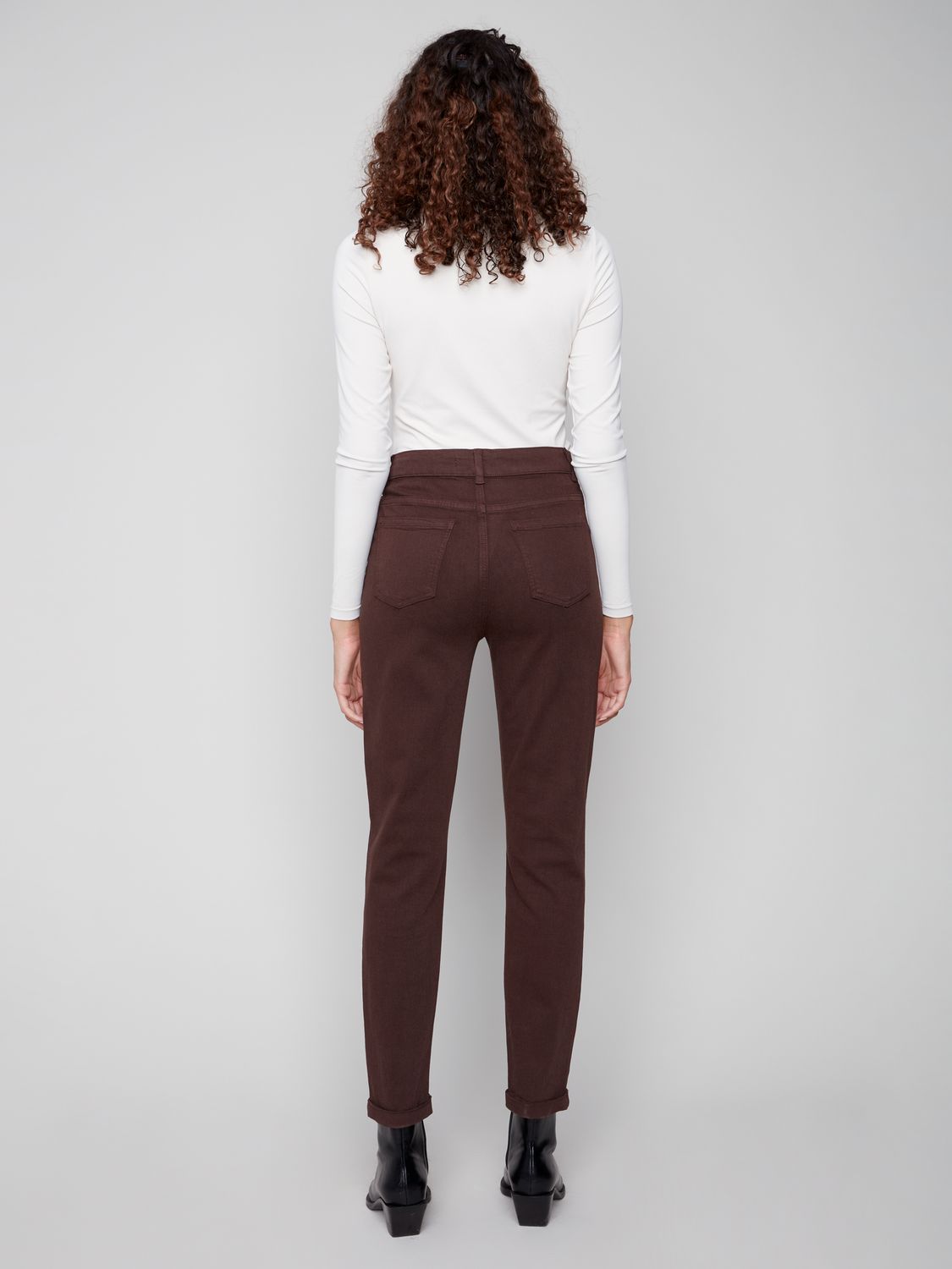 Cuffed Hem 5 Pocket Twill Pant C5309Y/188B, Color: Truffle, Size: 2