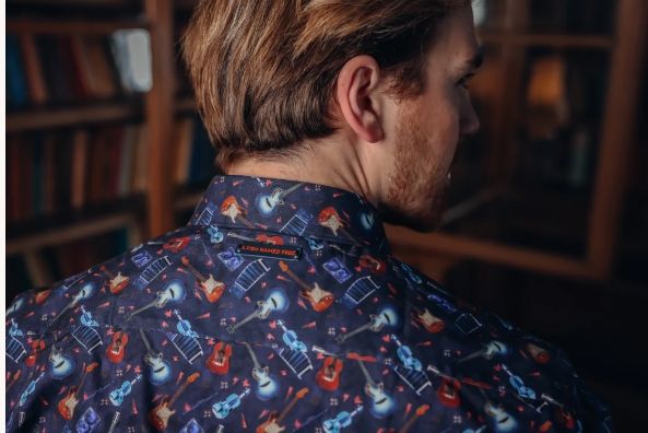 Long Sleeve Various Guitars Shirt 32.004, Color: 604, Size: M (US)