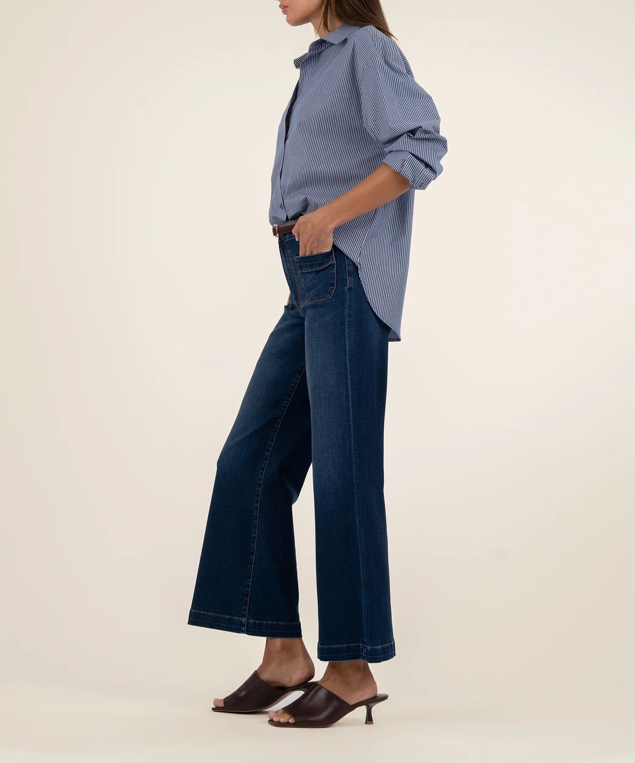 Meg High Rise Wide Leg KG1753MB4L, Color: Conte, Size: 2