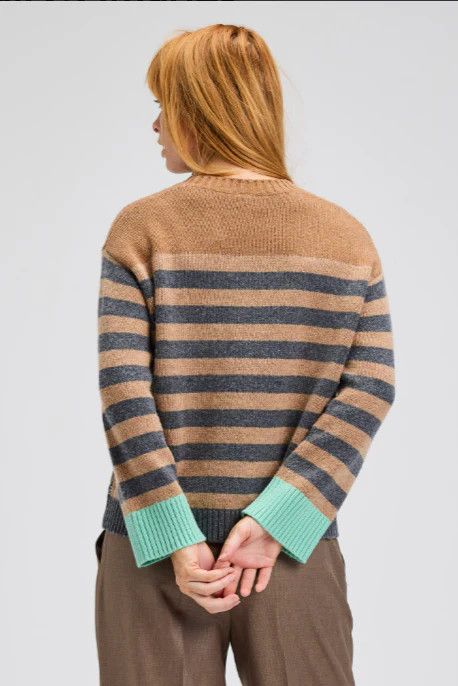 Fairisle Sweater ZP7501U, Color: Goose Mix, Size: XS