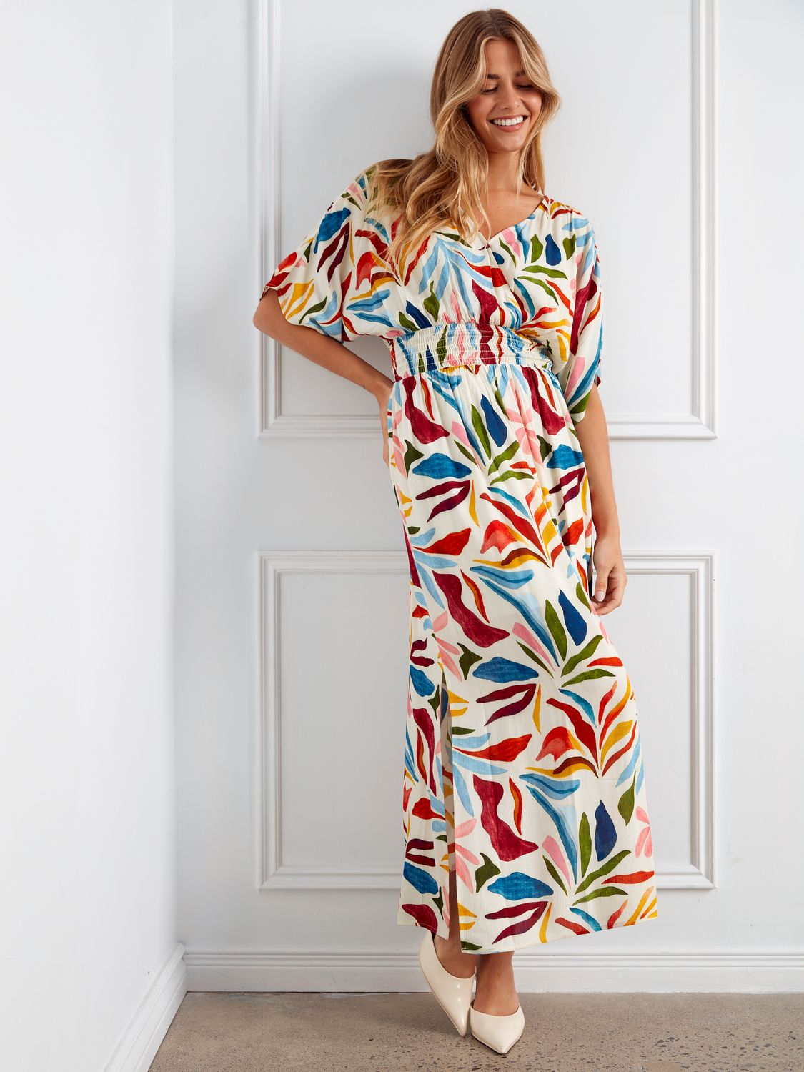 Dolman Sleeve Maxi Dress C3201/RP/496b, Color: Paisley, Size: XS