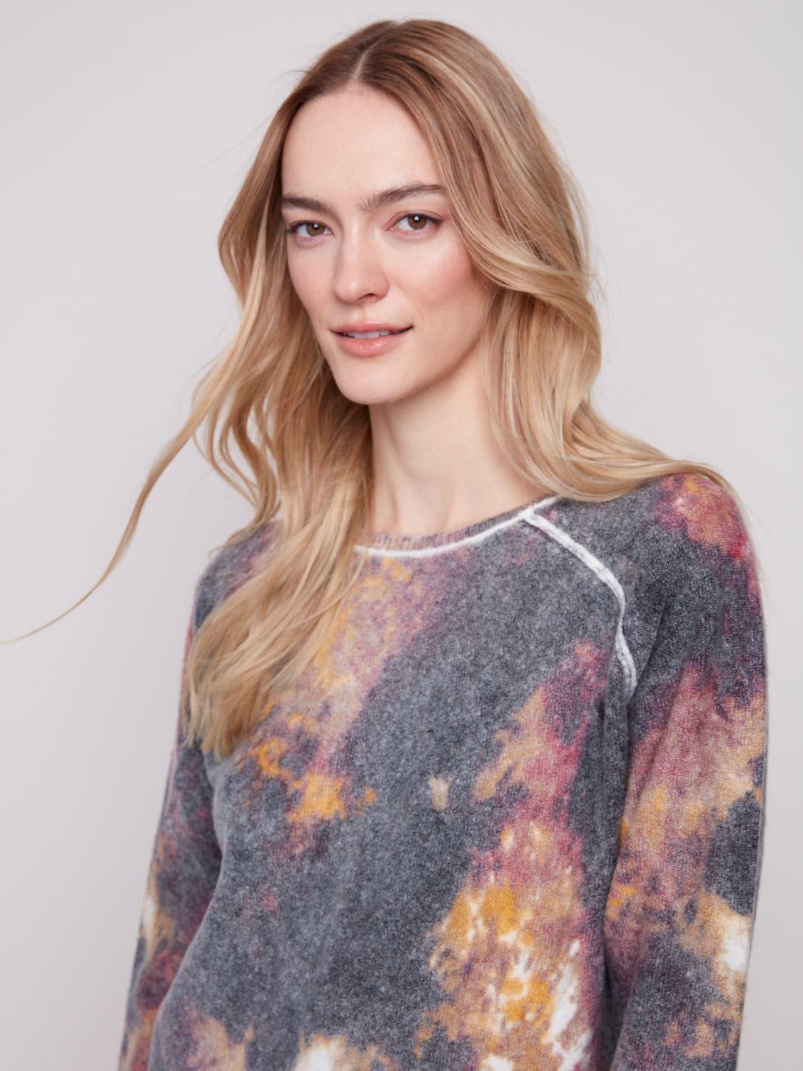 Reversible Raglan Sweater C2268Y/918A, Color: Ombre, Size: S