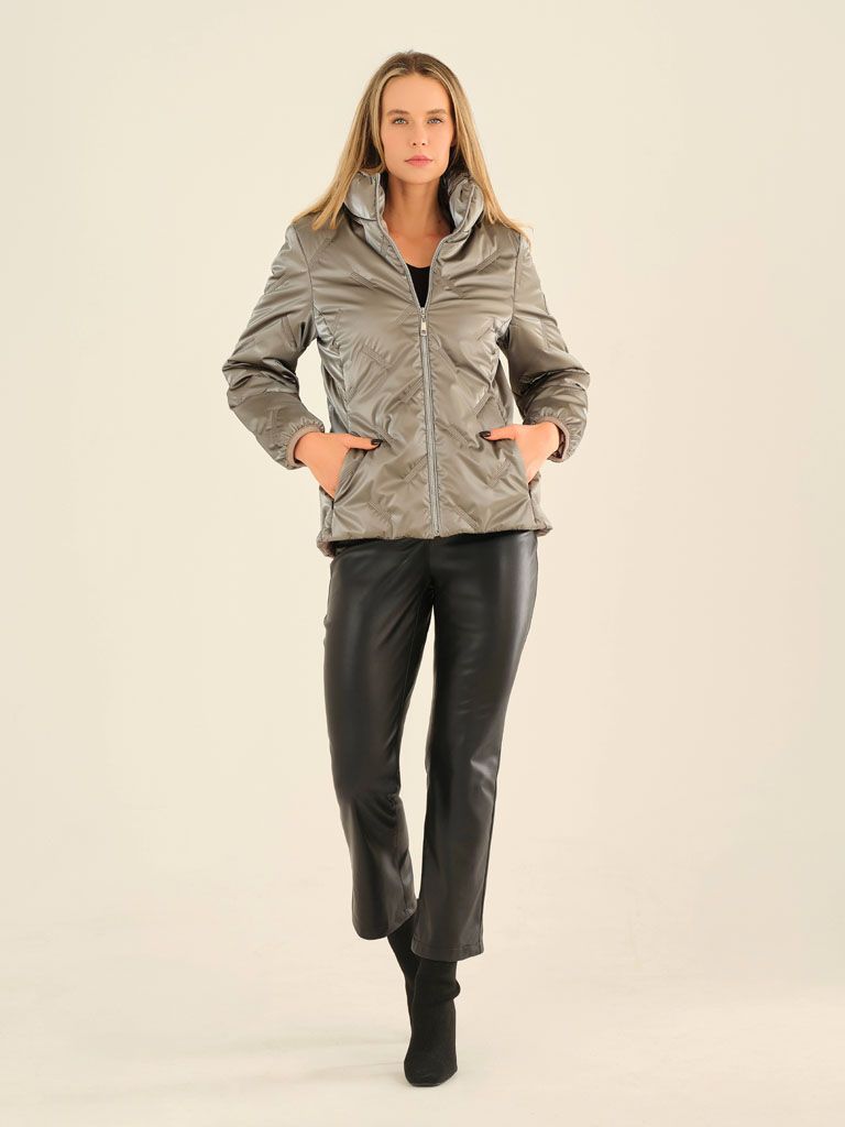 Woven Jacket 75805, Color: Taupe, Size: S