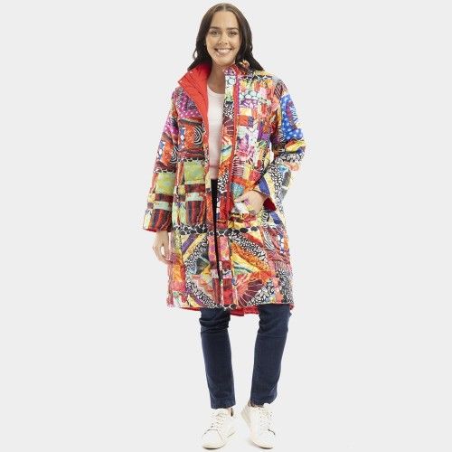 Reversible Puffer Coat 3245, Color: Gypsy Patch, Size: XS
