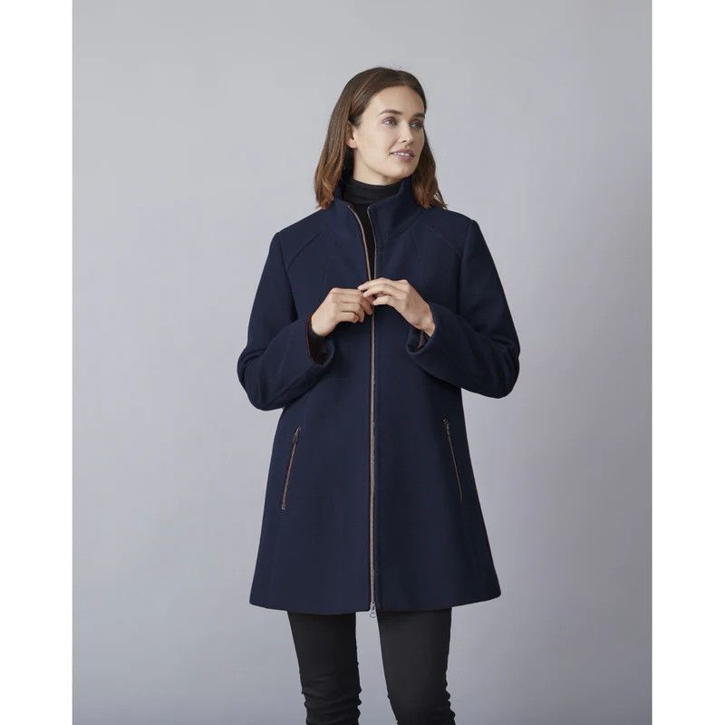 Wool Coat 0225-2003-15, Color: Navy, Size: 36