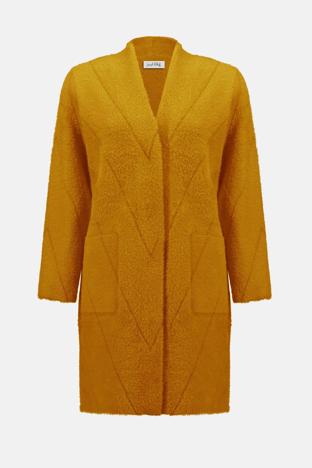 Feather Yarn Sweater Knit Coat 253955, Color: Medallion, Size: S