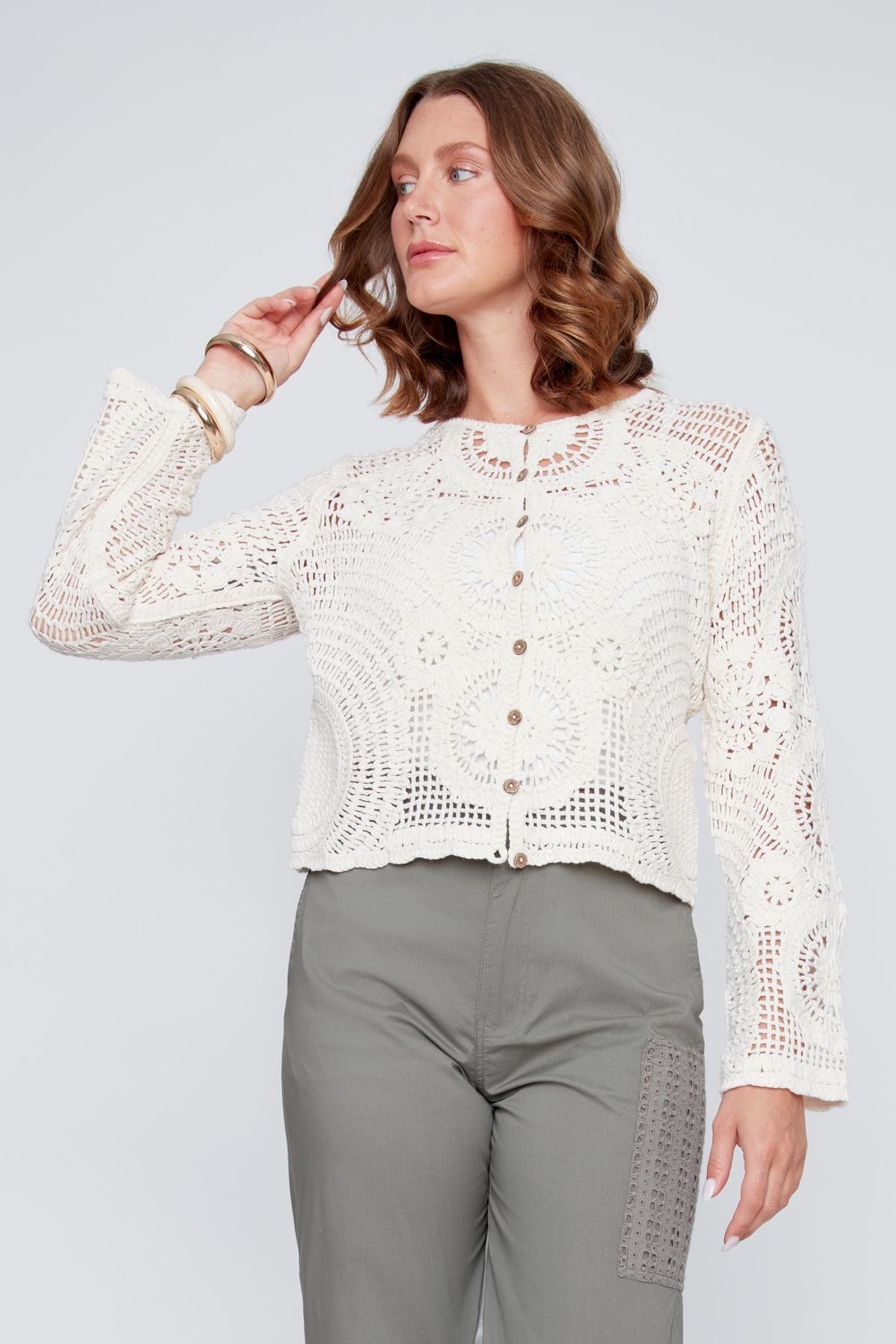 Button Up 26108020, Color: Shell, Size: XS/S