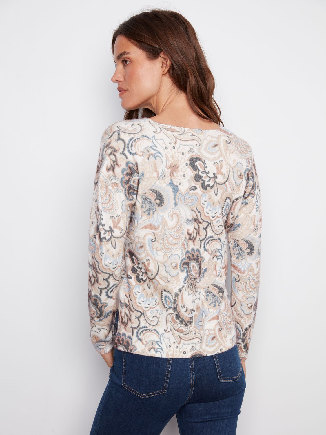 Plushy Printed Sweater C2581D/464A, Color: Holland, Size: S