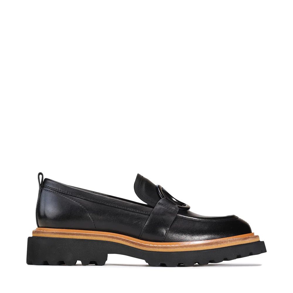 Abbi Leather Loafer, Color: Black, Size: 36