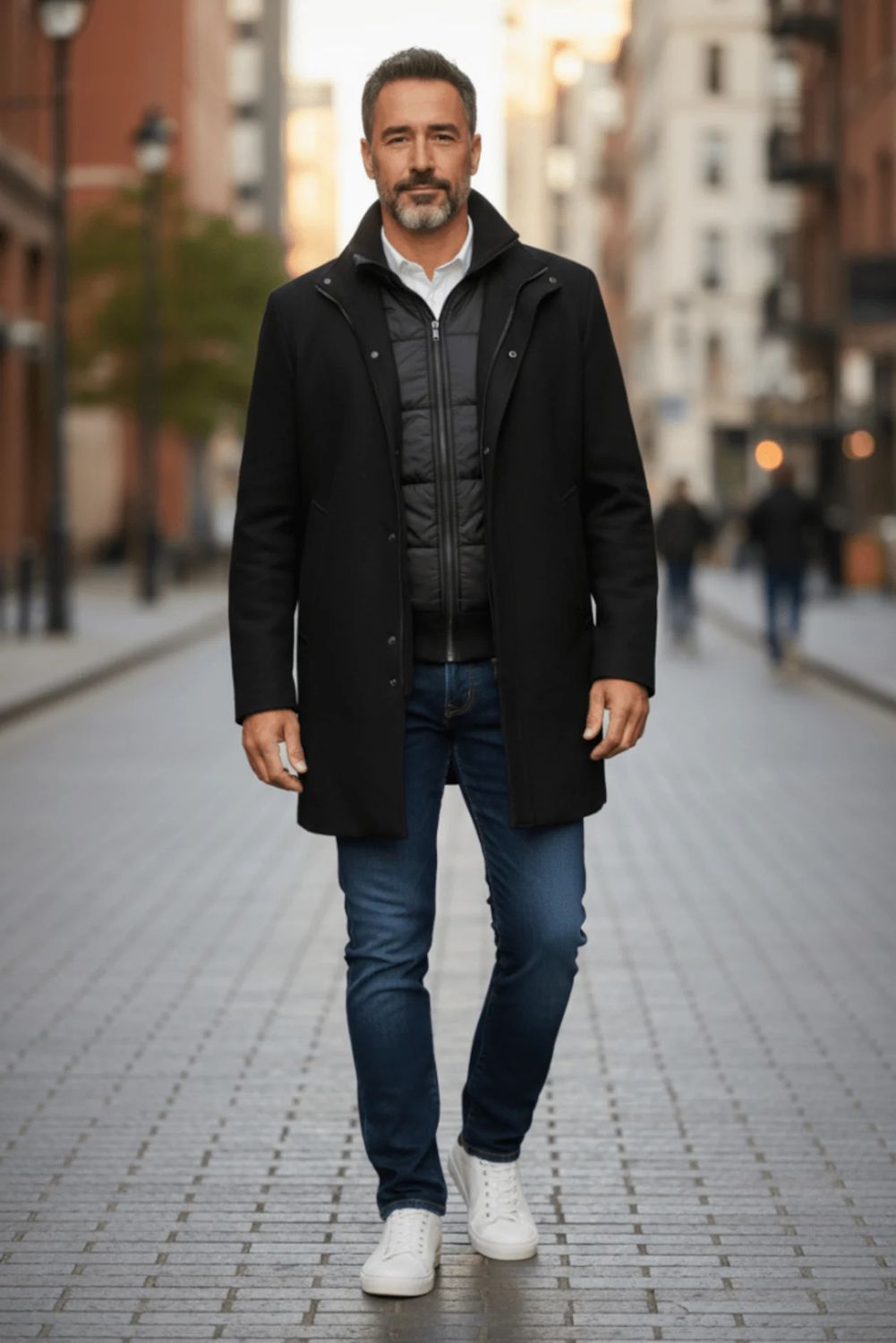 Watson Winter Coat With Fooler Vest , Color: Black, Size: 42