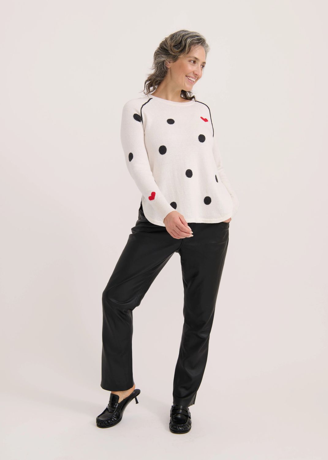 Spot The Love Sweater ZP7539U, Color: White, Size: XS