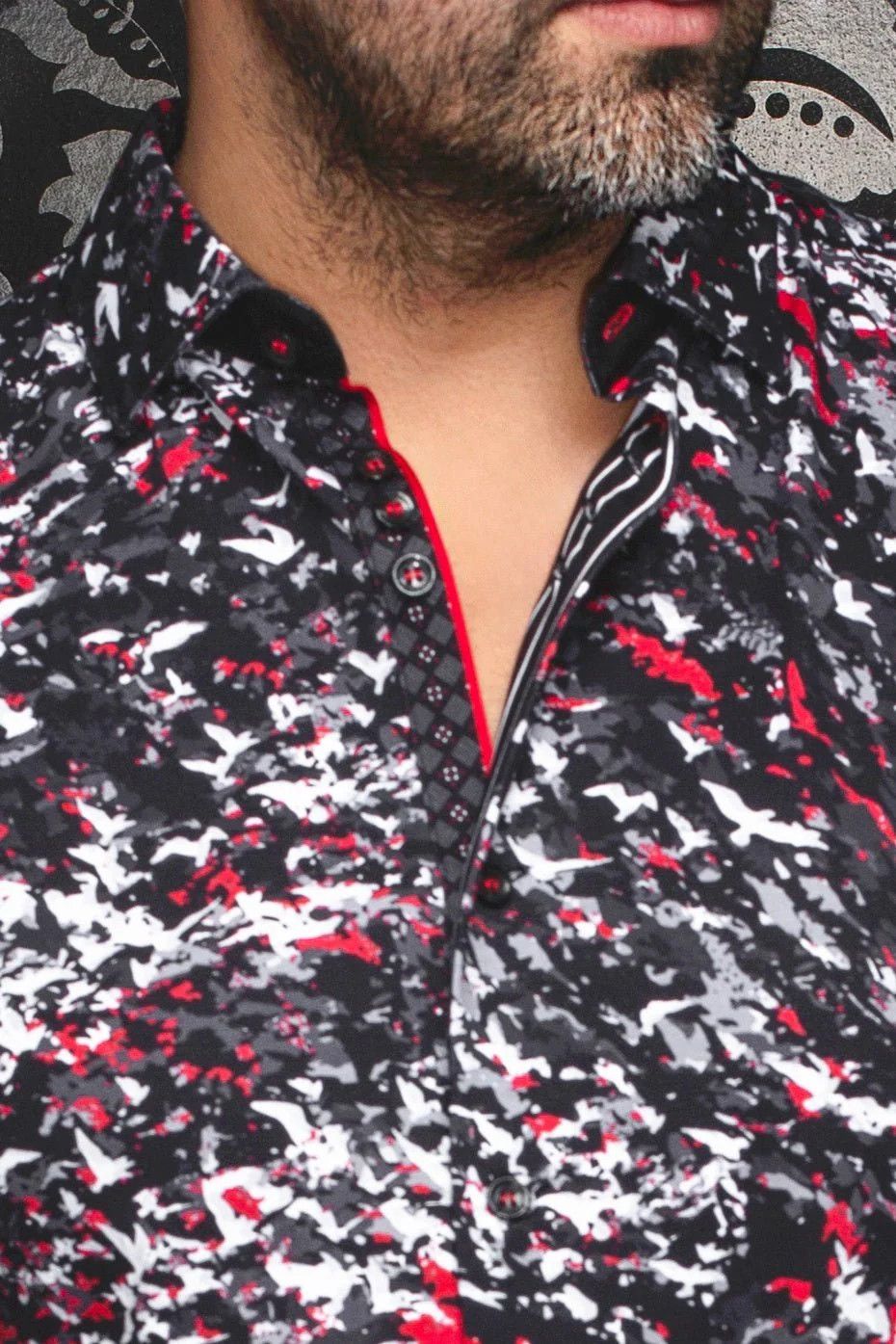 Soran Shirt , Color: black/red, Size: 3 (M)
