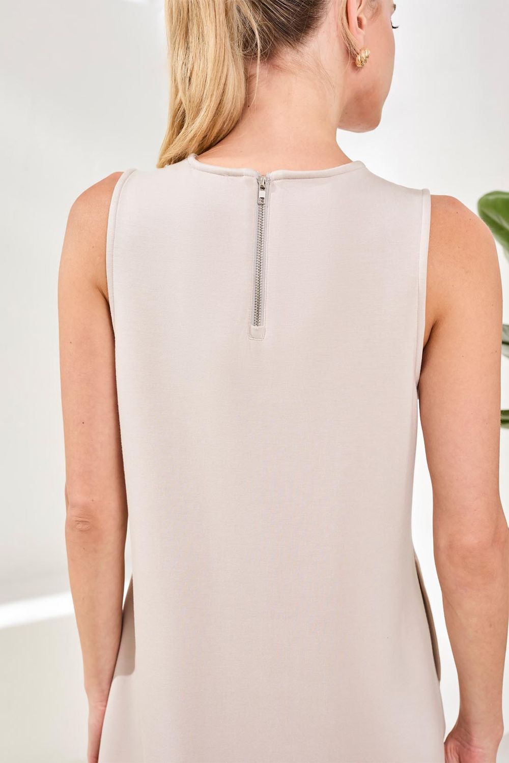 Techno Lux Shift Dress 2492O-3390, Color: SandDune, Size: XS