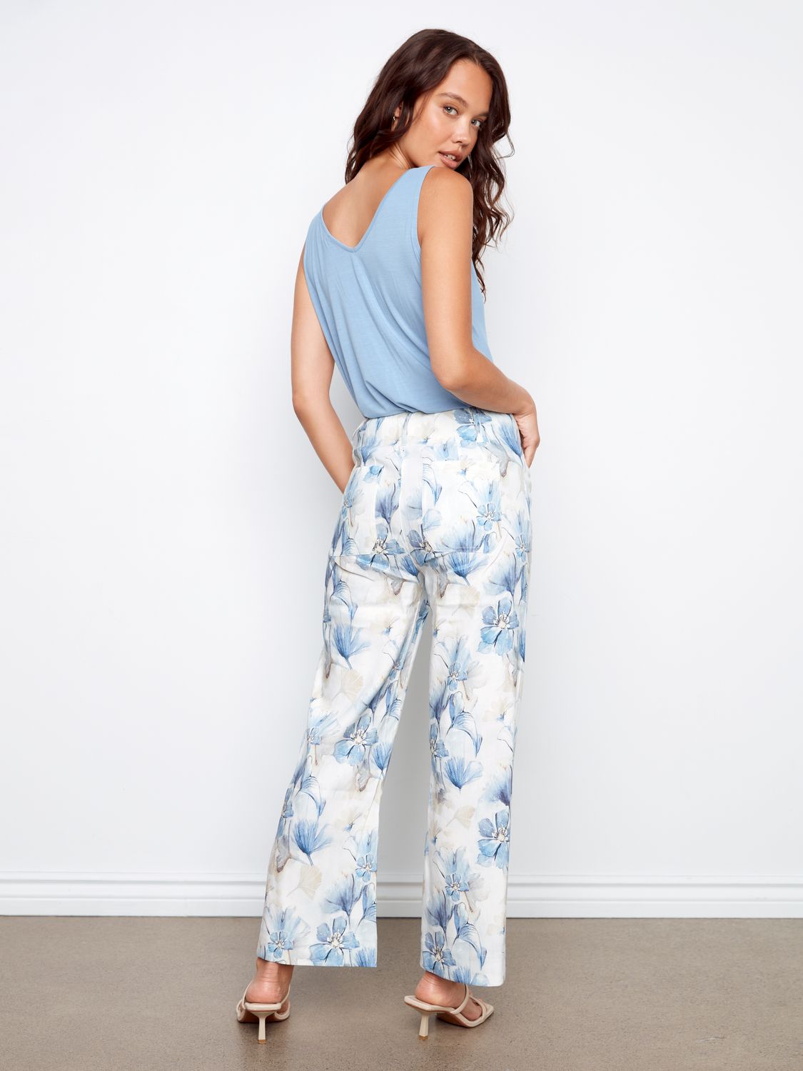 Printed Weg Leg Pants C5462PD/771B, Color: Serene, Size: 2