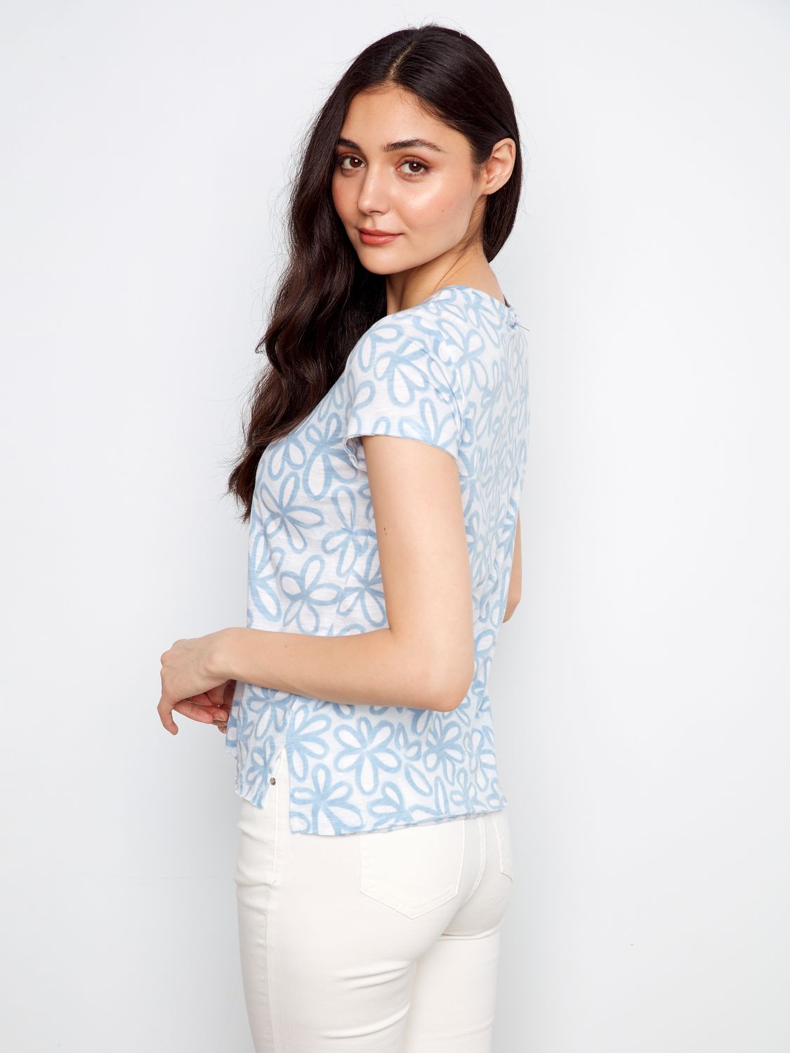 Printed Organic Cotton T-Shirt C1310APK/463B, Color: Chintz, Size: S
