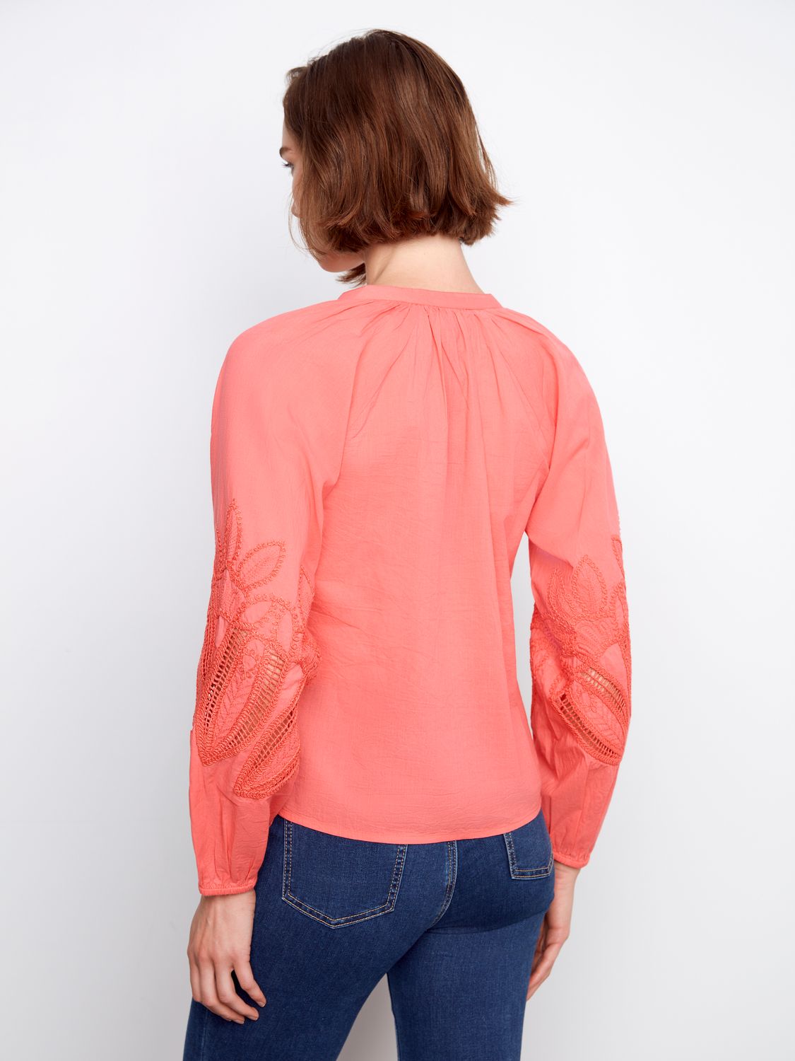 Raglan Sleeve Blouse C4600ER/218C, Color: Sorbet, Size: XS